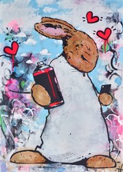 Looking for Likes by Harry Bunce - Original Painting on Board sized 22x31 inches. Available from Whitewall Galleries